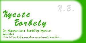 nyeste borbely business card